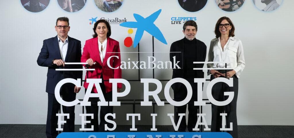 Josep María González, director territorial de CaixaBank en Cataluña; María Luisa Martínez Gistau, directora de Comunicación y Relaciones Institucionales de CaixaBank; Juli Guiu, presidente del Grupo Clipper’s y director del Cap Roig Festival; Maria Alsina, directora territorial de CaixaBank en Barcelona