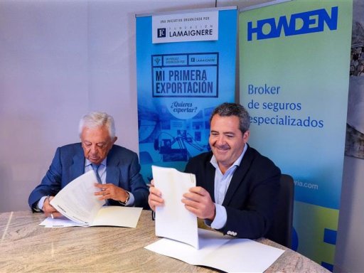 Fundación Lamaignere y Howden firman un acuerdo para impulsar el pódcast 'Mi primera exportación'